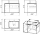 Grossman Мебель для ванной Бруно 80 бетон/веллингтон – картинка-21